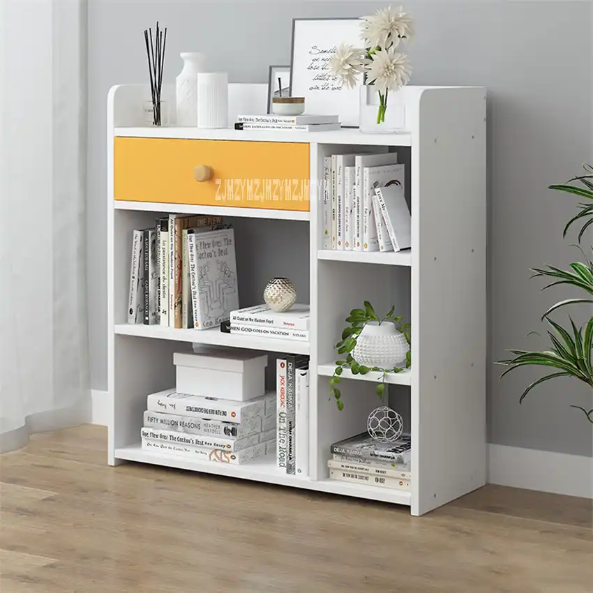 D4417 Modern Simple Bookshelf Multifunctional Bedroom Wooden