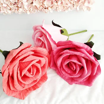 

Large Foam Roses Giant Flowers Artificial Rose Display Flower Hotel Wedding Stage Backdrop Decor Big Floral Valentine's Day Gift