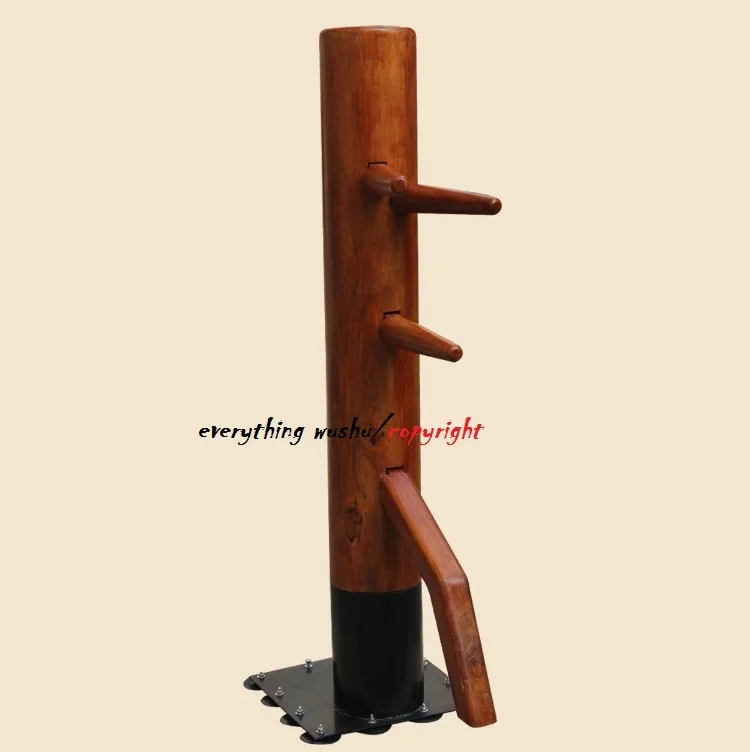 Sale Solid Locust Wood Wing Chun Wooden Dummy Muk Yan Jong Suction Cup Style Kungfu Wooden Dummy 8