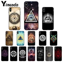 Yinuoda ojo de la Providencia TPU accesorios de teléfono suave funda para iPhone x XS MAX 6 6s 7 7plus 8 8Plus 5 5S SE XR