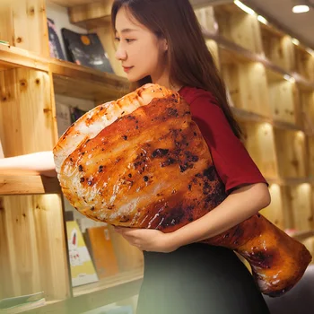 

New Creative Kuso 3D chicken leg Soft Cushion PP Cotton Filling Sofa Office Bedroom Throw Pillow Home Decor Toy Gift Photo Prop