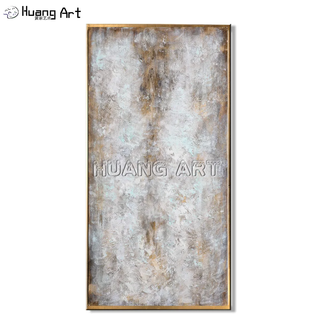 

Artist Hand-painted High Quality White Color Oil Painting for Living Room Decor Wall Art Modern Brownness Abstract Oil Painting