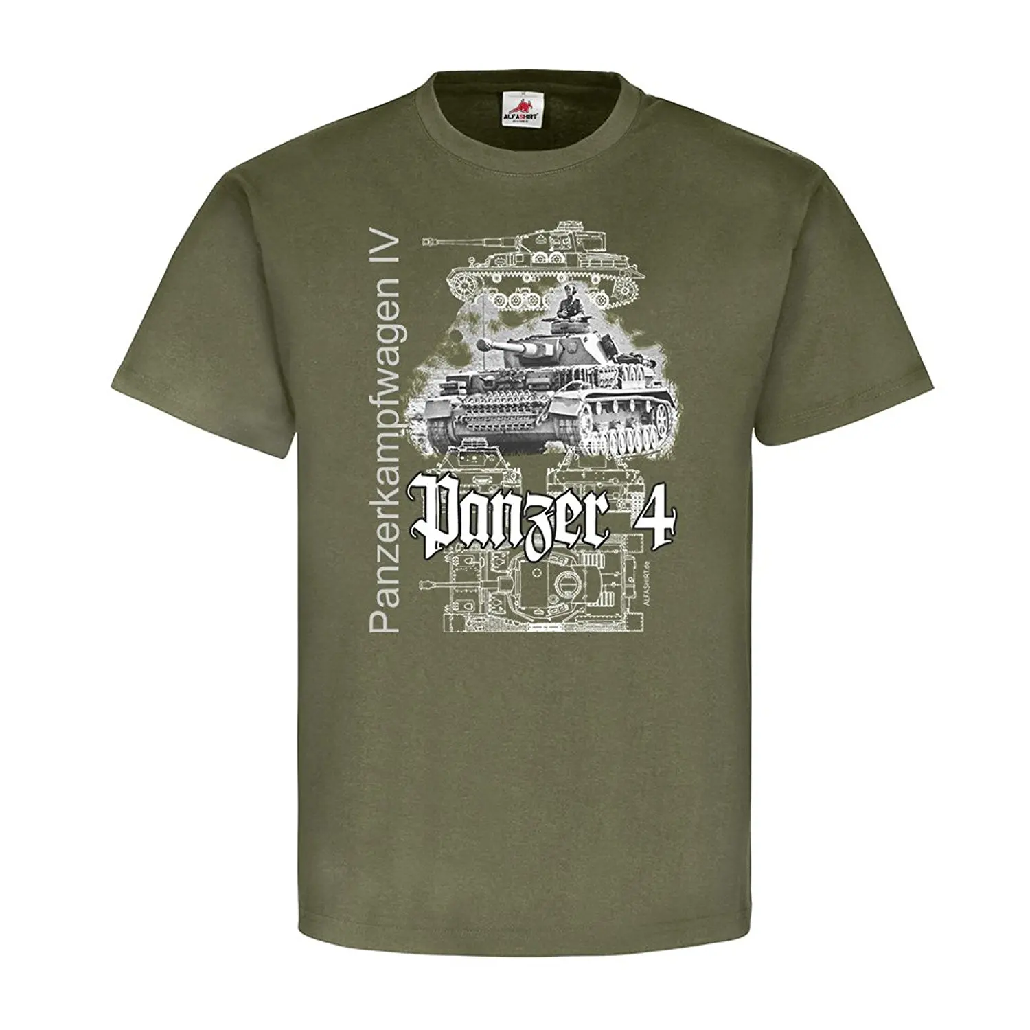 cheap 2019 Creative Novelty Summer Style Cotton Armored Tank Car 4 Pzkpfw Iv Image Drawing Commander 7,5 Cmarmy T Shirt