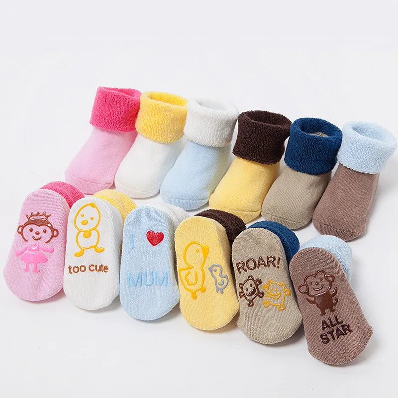 

Cotton Baby Socks For Baby Girl Baby Boy Calcetines Bebe Toddler Newborn Infant Anti Slip Floor Socks With Rubber Soles KF034-1