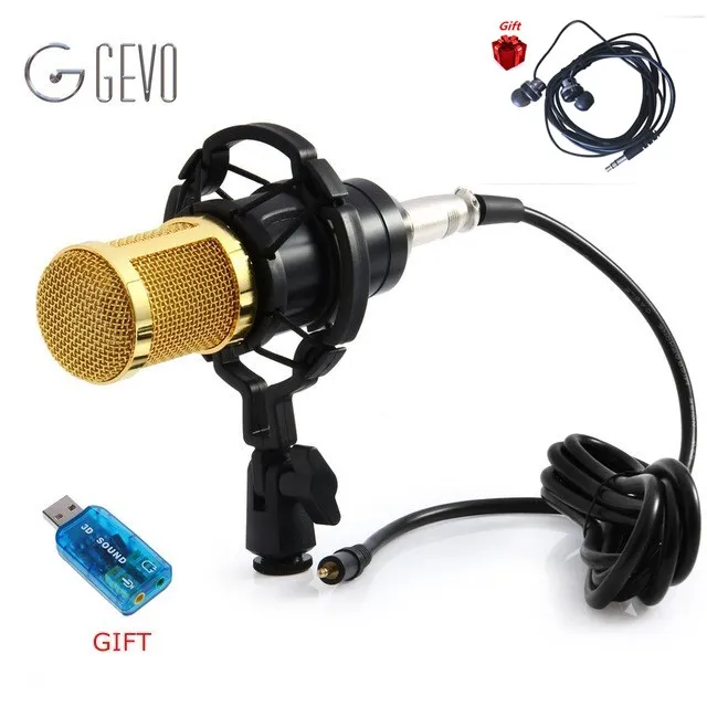 

BM 800 Computer Microphone 3.5mm Wired Condenser Sound Microphone With Shock Mount For Recording Braodcasting Microfone BM-800
