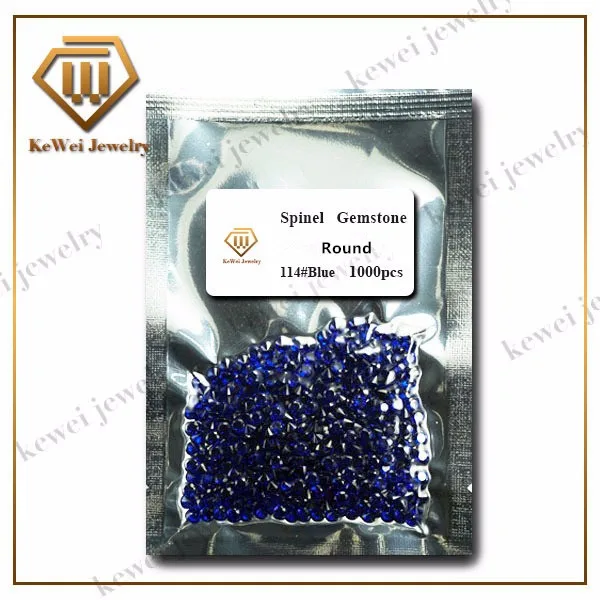 

114# 0.9mm - 3mm Fire Stone Sapphire Blue Stone Round cut Synthetic Blue Spinel For Jewelry