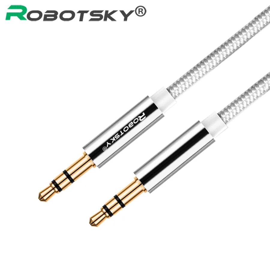 

3.5 Audio Cable Car Aux Cord For Samsung S8 Xiaomi 4C Gold Plated 3.5mm Jack Male To Male Cables Aux For MP3 MP4 CD Speaker Cabo