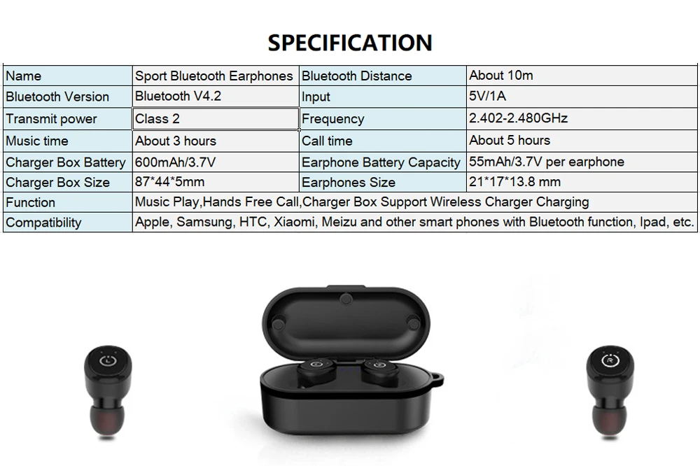 IPX8 Waterproof Bluetooth Earphone Mini In Ear Ecouteur Sport Car Magnetic Charge Wireless Swim Headset For iPhone Xiaomi Watch (14)