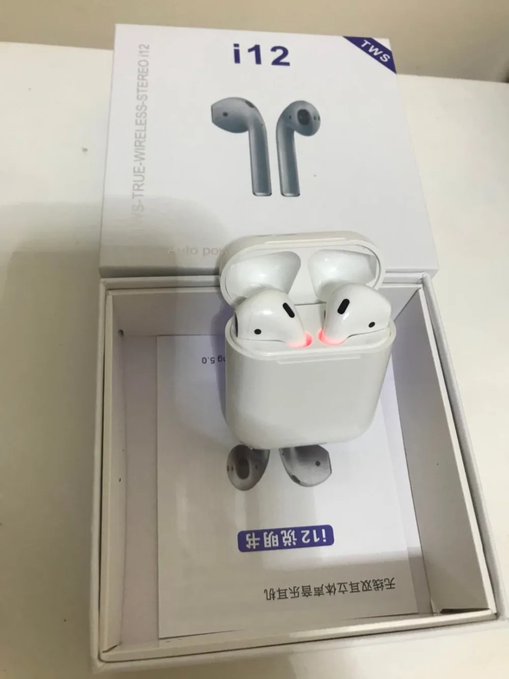 

Wireless i12 TWS i12 Bluetooth headset with charging box