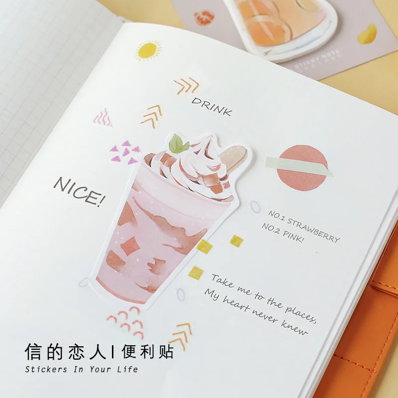TUNACOCO 30 простыни Детские фруктовый сок Sticky Note memo pad стикеры стикер сообщений
