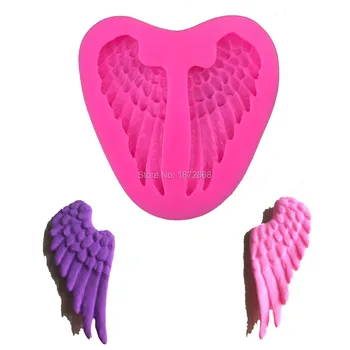 

Angel wings cooking chocolate ice mold wedding decoration silicone mold baking fondant sugar process DIY cake 100pcs