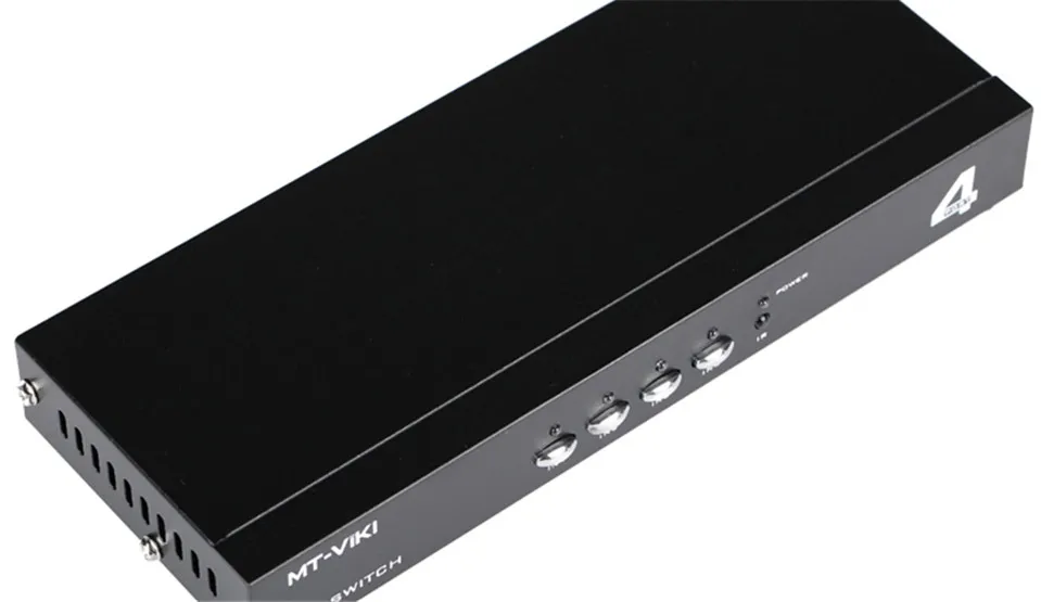 

HighQuality Original MT-VIKI 4 Port DVI Switch Box 4 Input 1 Output IR Remote Control DVI PC Selector Support 2048*1536 MT-DV401
