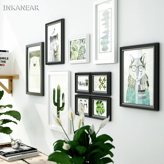 modern living room solid wood picture frames cartoon fashion letter picture frames
