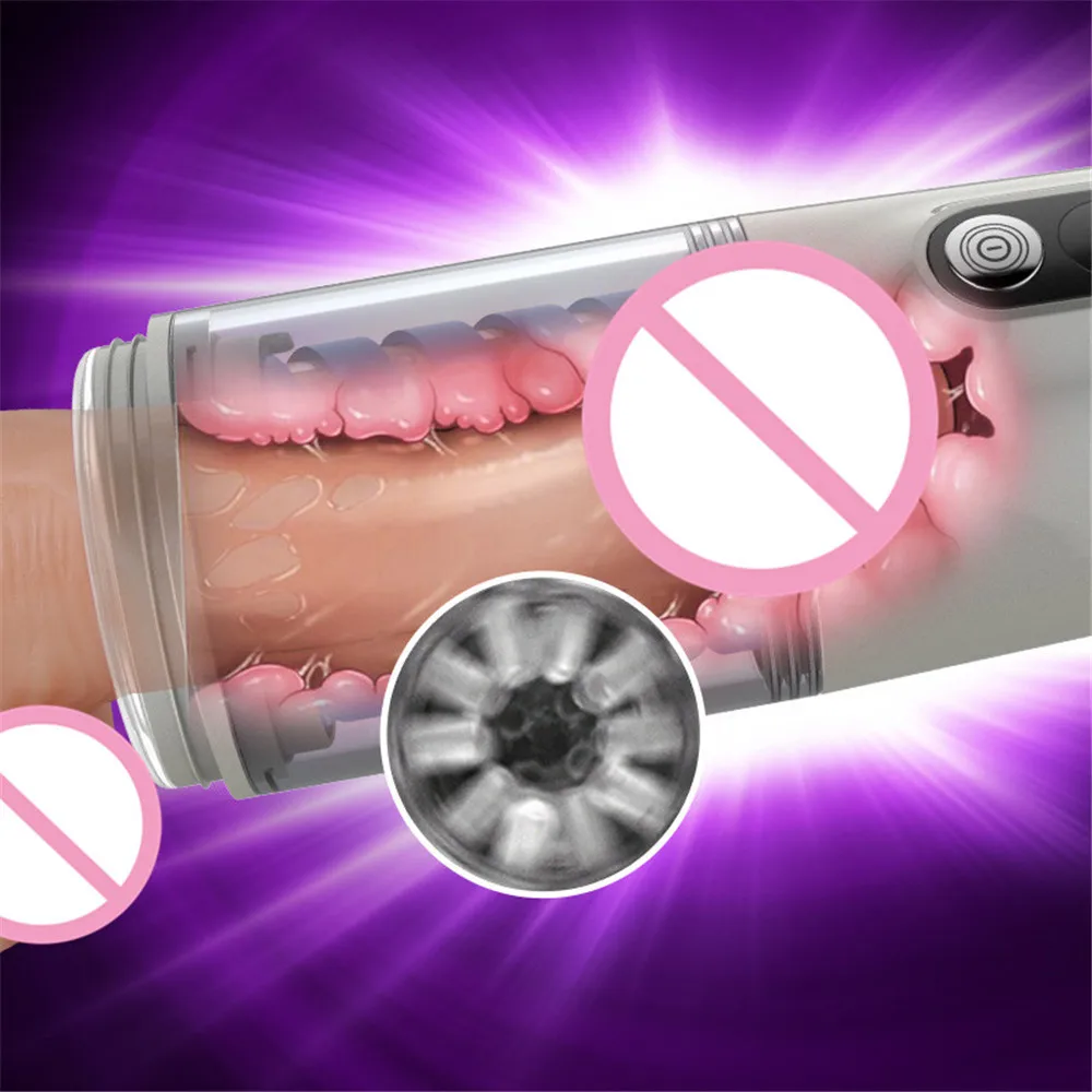 Massage Intelligent Sucking Masturbator Silicone Artificial Vagina Male Hand Free Masturbator Automatic Spin Licking Men Sex Toy (2)