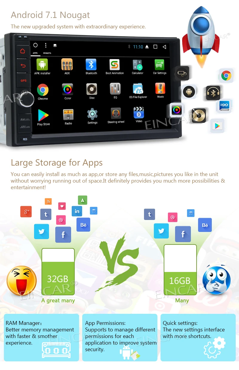 Discount Android 7.1 Car Stereo capacitive HD touch screen Head Unit 3D GPS Navigation FM AM Radio Support Wifi Wrieless Rearview Camera 4 Discount Android 7.1 Car Stereo capacitive HD touch screen Head Unit 3D GPS Navigation FM AM Radio Support Wifi Wrieless Rearview Camera 4