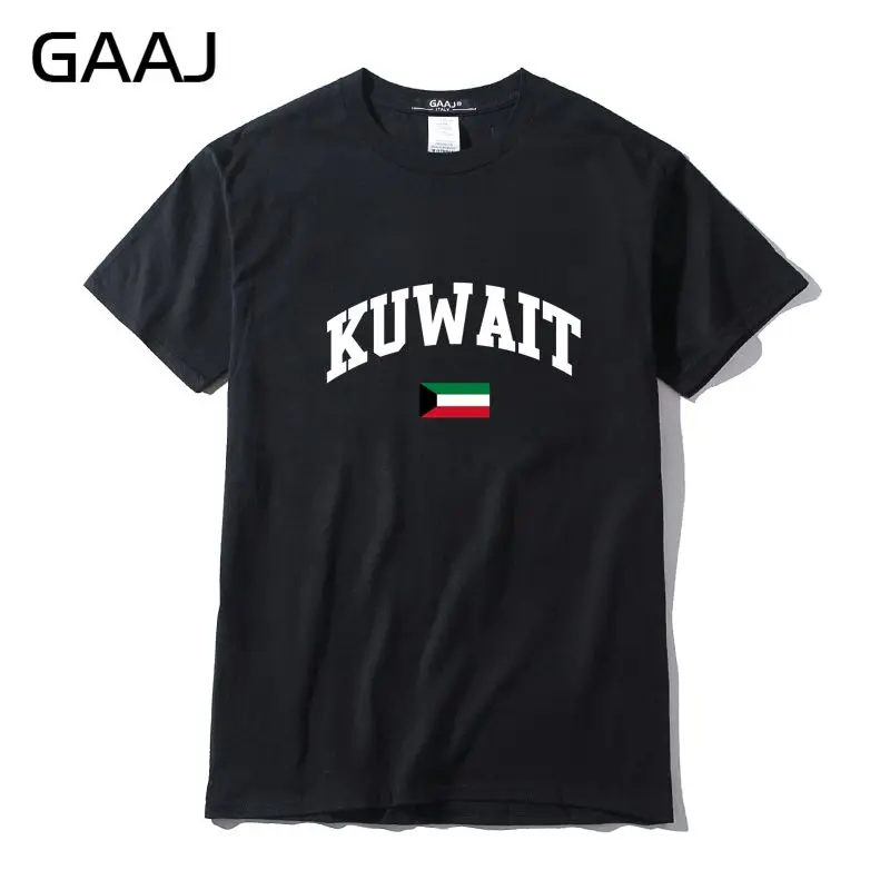 GAAJ Kuwait Flag Men T Shirt Printed 3XL T shirts For Man Short sleeve
