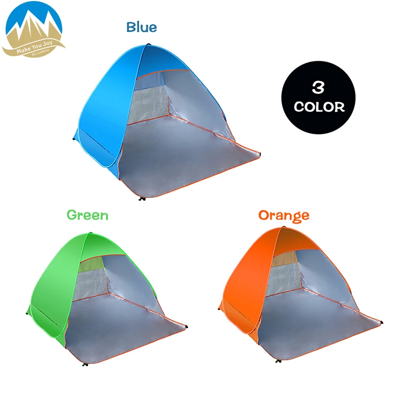 MYJ Quick Open Sun shelter Foldable Beach Tent 2 Person Instant Pop Up Mosquito tent ultralight inflatable sun protection Tents