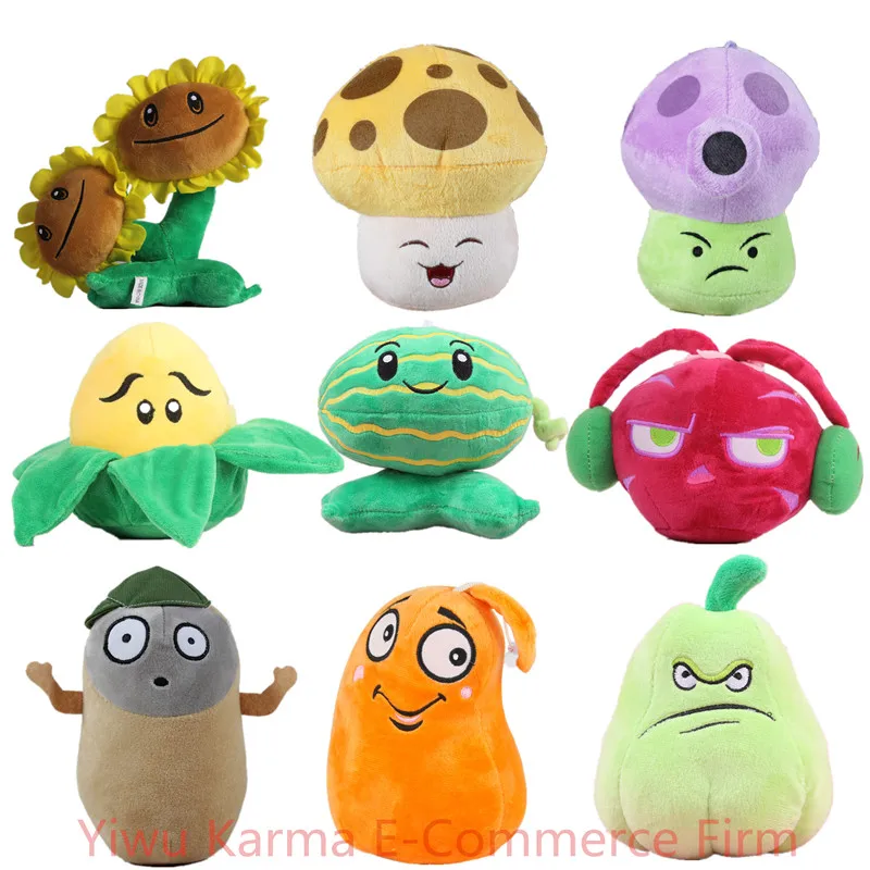 

2019 Plants vs Zombies Plush Toys 13-20cm Plants vs Zombies PVZ Plants Plush Stuffed Toys Soft Game Toy for Children Kids Gifts