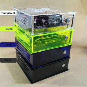 Sale Simple ITX Transparent Mini Chassis Industrial 17*17cm Motherboard Case With 84W Power Supply Desktop Computer HTPC — teoeoasme Sale Simple ITX Transparent Mini Chassis Industrial 17*17cm Motherboard Case With 84W Power Supply Desktop Computer HTPC — teoeoasme