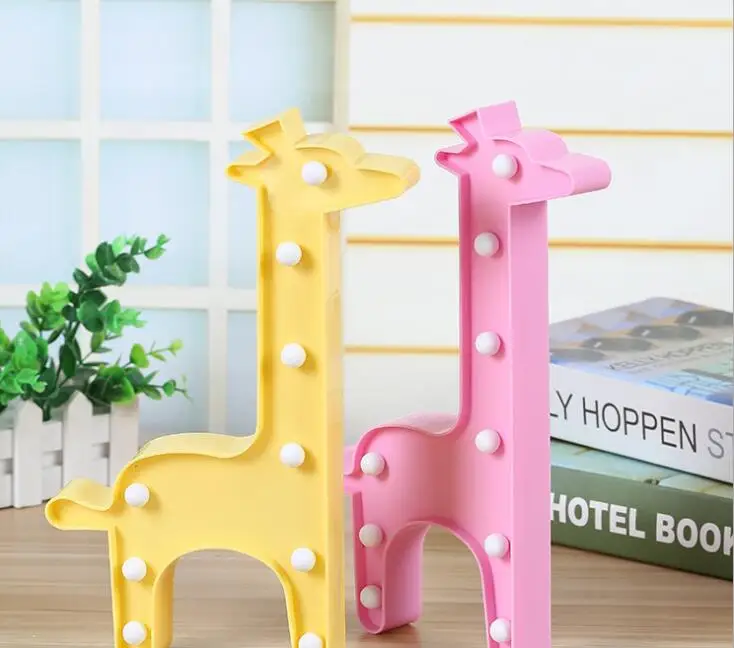 

Led model lamp animal giraffe ins explosive children's room decorative lamp letter Christmas night lamp