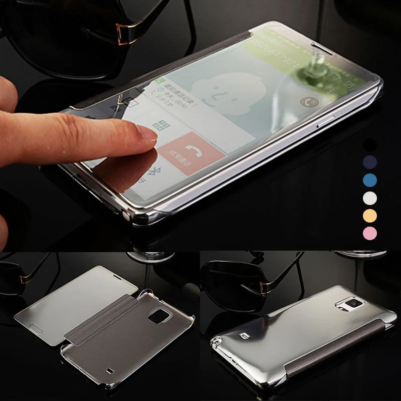 LANCASE для samsung Galaxy A5 2017 чехол зеркало ясно Smart View Флип раскладный кожаный S7 край S6 A3