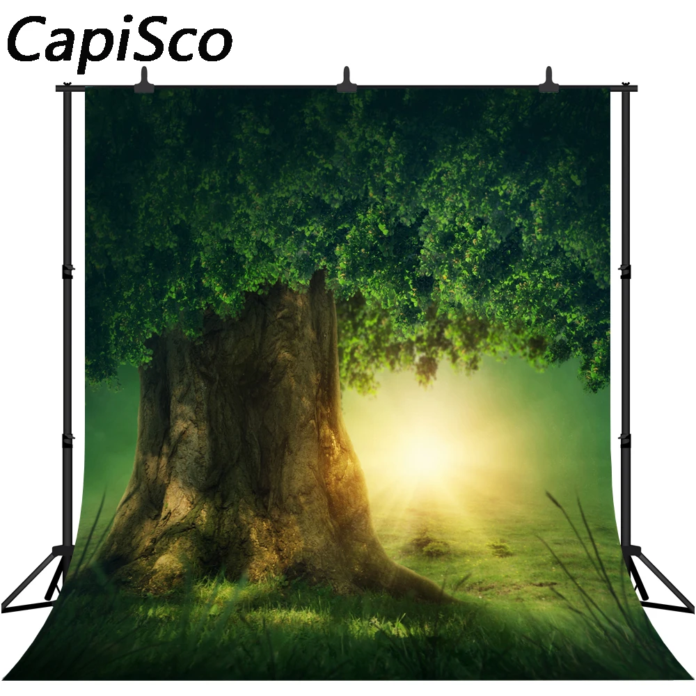 

Capisco spring background photography fairy tale tree sun nature newborn studio photo shoots backdrops photocall photophone