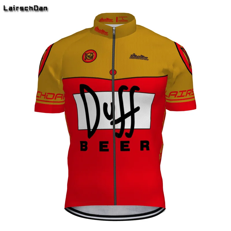 Красная велосипедная одежда duff beer красная с коротким рукавом в стиле ретро для
