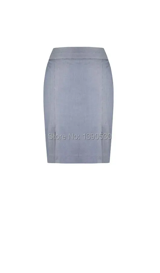Стиль на заказ шерстяной светильник серый OL на одной пуговице с отворотом Женские рабочие костюмы с юбкой(пиджак+ юбка