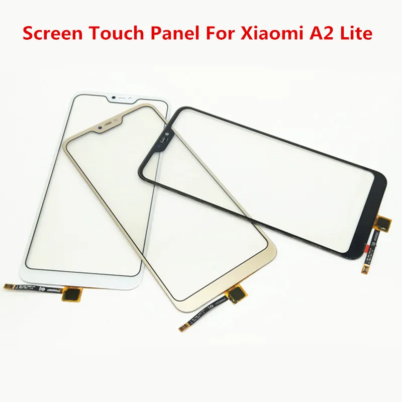 A2Lite сенсорный экран для Xiaomi Mi A2 Lite Передняя стеклянная крышка ЖК дисплей внешняя