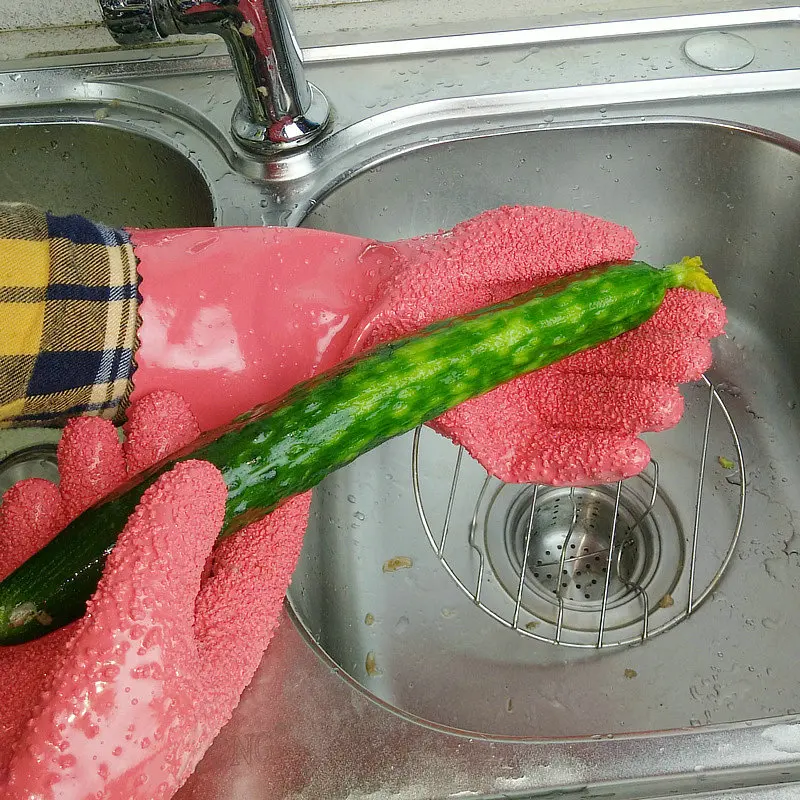 

2Pcs/ Pair Vegetable Peeled Gloves Creative Kitchen Non-slip Scraping Fishes Scale Multifuncational Household Cleaning Gloves