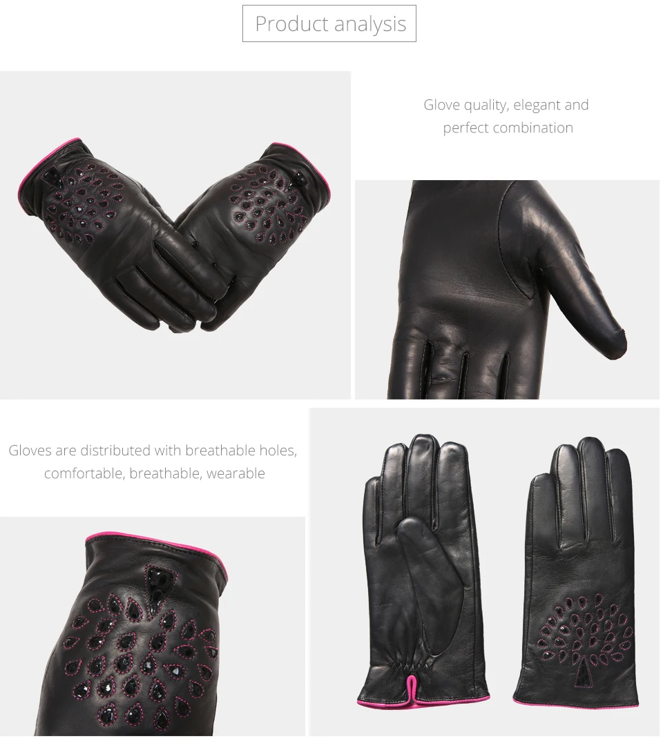 高級ブランドレディース本革手袋シープスキン冬暖かいミトン屋外ドライビング女性の手袋ebpo Mexスタイル Winter Warm Mittens Genuine Leather Glovesleather Gloves Aliexpress