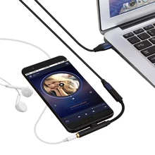Usb type C до 3,5 Jack аудио зарядный кабель для Xiaomi 6 Google Pixel 2 XL S9 S8