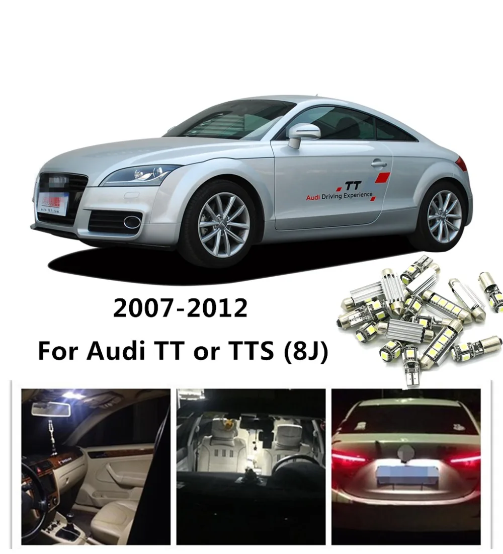 LOAUT 6 шт. Ошибка Белый Автомобильный Светодиодный лампочки интерьер can-шины комплект для Audi TT или TTS 8J 2007-2012