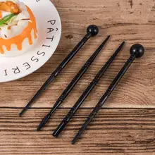 4 шт. декорирование тортов сахар искусственный цветок Лепесток Форма помадка Свадебная скульптура ручка-резак