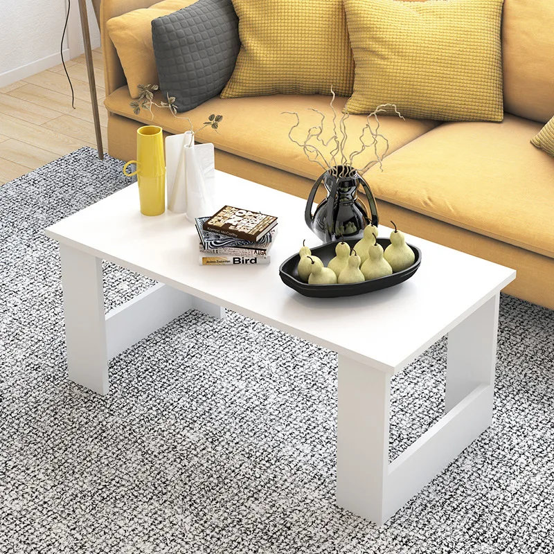 Creative Modern Coffee Table Simple Wooden Tea Table Multi-functional Rectangular Desk 100*50*41.5cm Living Room Furniture