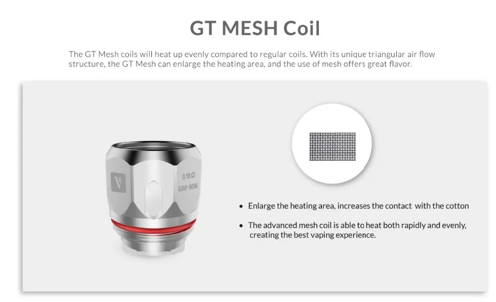 6 шт./лот Vaporesso GT Mesh Coil GT CCELL атомайзер ядро для каскадного бака Vaporesso Cascade One E-cige Kit Polar Armour Pro