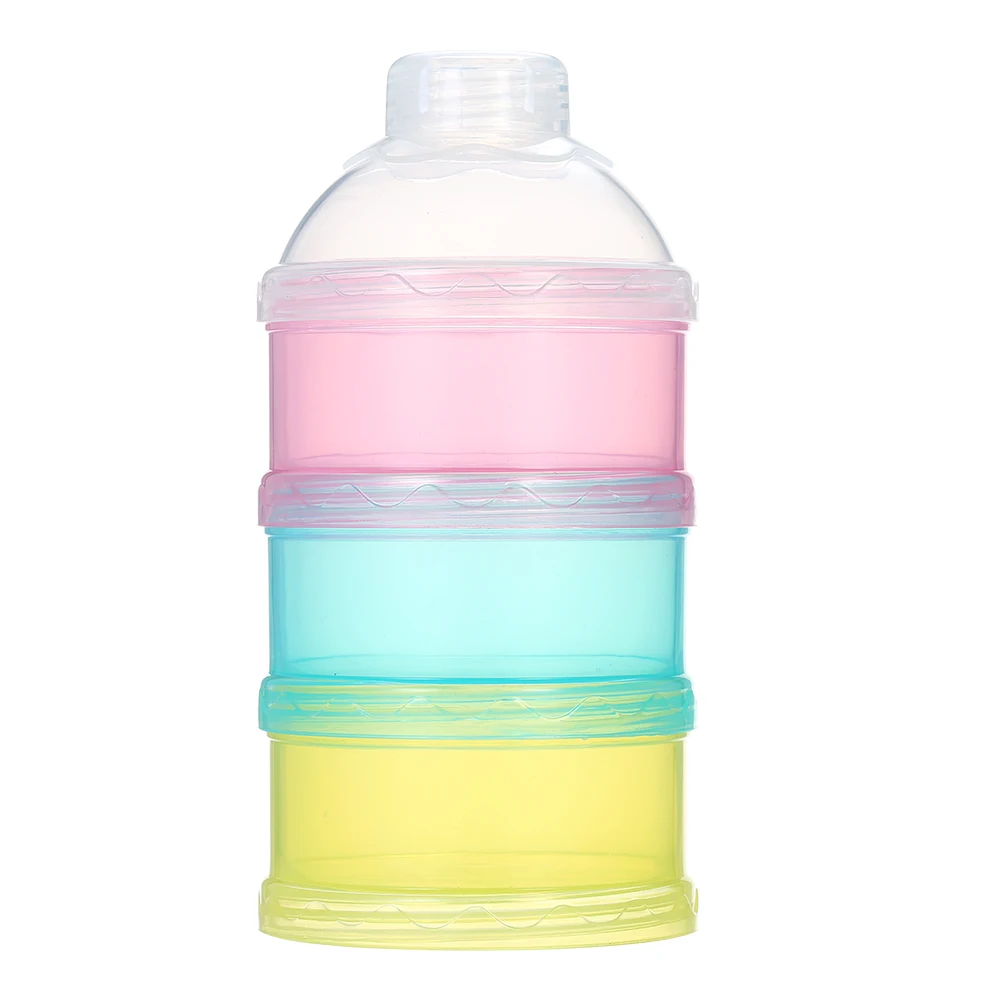 

3 Layer Milk Powder Dispenser Box Case Stackable Formula Suger Box Pill Snack Containers BPA Free