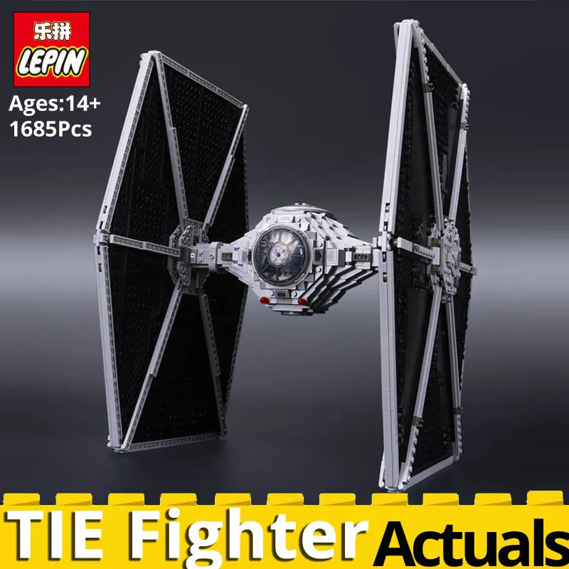 

LEPIN Star Wars 05036 TIE Fighter Stacking Building Blocks Bricks Set Assembled Toys for Children legoing 75095 Model Gift DHL