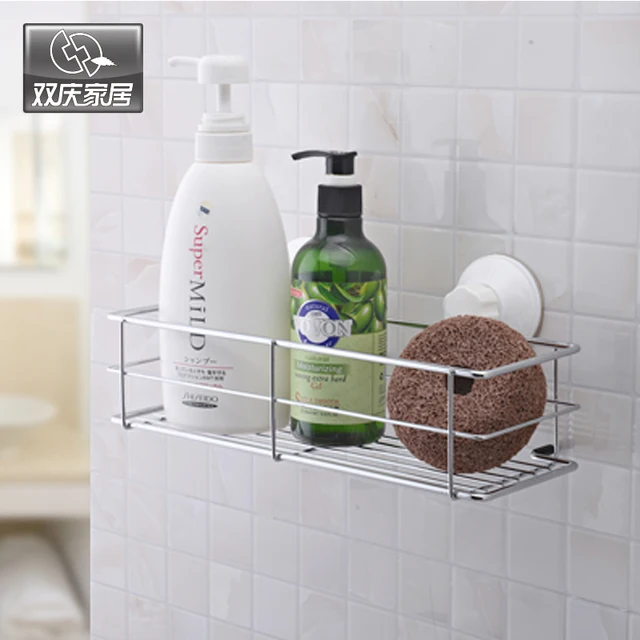 Aliexpress Vacuum Er Bathroom Kitchen Wall Mounted Vacuum Er Bathroom Kitchen Wall Mounted Multifunctional Storage Rack Chrome Accessories Basket Holder Sq