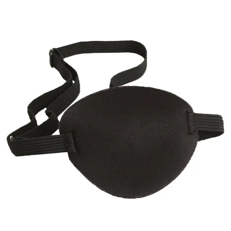 Unisex Black Single Eye Patch Washable Adjustable Concave Eyepatch One Eye повязка на глаз Halloween Party Pirate Cosplay Props eye patch