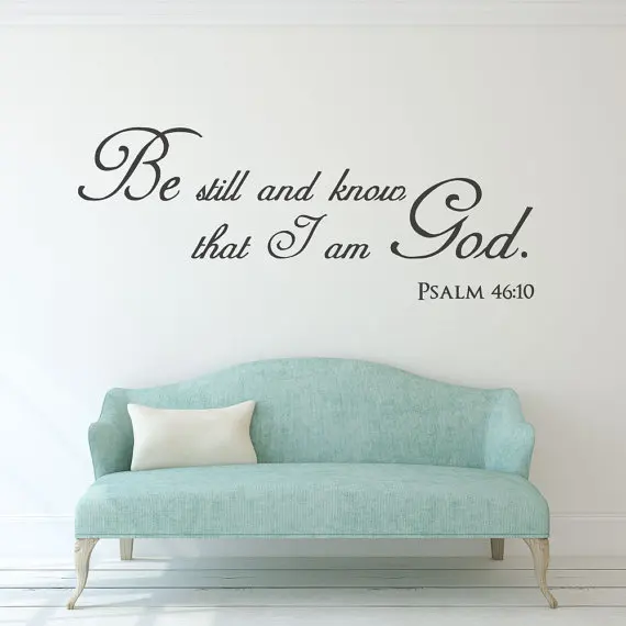 

Be Still Wall Sticekrs Vinyl Quote Wall Deal Livingroom Decor Lettering Mural Stickers