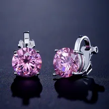 Sipengjel Trendy 7Mm Kubieke Zirkoon Clip Op Oorbellen Voor Vrouwen Crystal Oor Manchet Nee Piercing Fake Kraakbeen Oorbellen Party sieraden