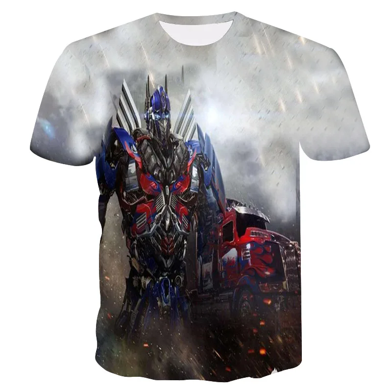 2019 summer new 3d printed transformers optimus prime t shirt men clothing casual fashion Hot Movie men women tshirt Top