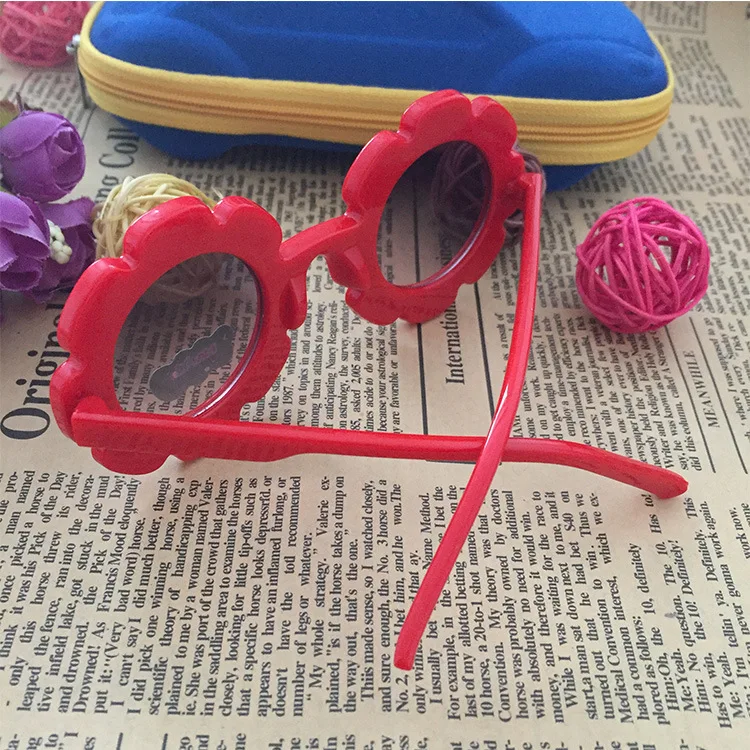 2 шт./лот новое поступление с рисунком "Подсолнух" милые детские солнцезащитные очки круглые линзы для мальчиков и девочек прекрасные очки UV400 Óculos de sol N554