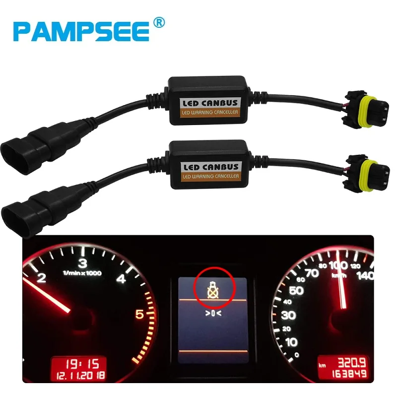 PAMPSEE H1 H3 H4 H7 9005 9006 H11 Светодиодный автомобильный фонарь Canbus проводка подавляющий конденсатор tAnti-flickers ошибка EMC резистор декодер