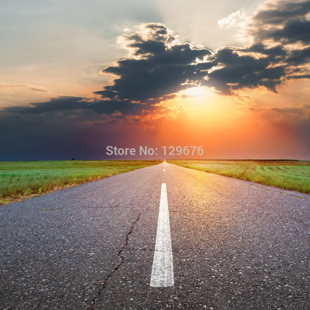 

SHENGYONGBAO Road theme Vinyl Custom Photography Backdrop Prop Photo Studio Backgrounds GL23