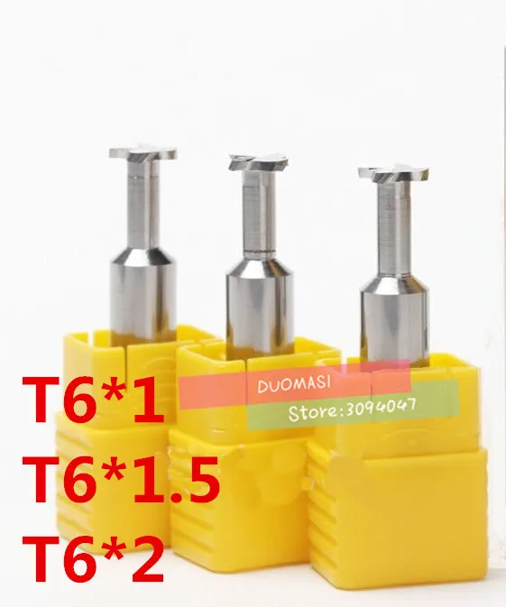 1 шт. T6 * 1/T6*1 5/T6*2 твердосплавный прямой хвостовик T groove фреза тип | Инструменты