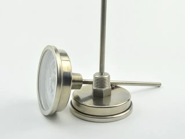 

6" Probe Beer Brew Stainless Steel Weldless Bi-metal Thermometer Kit 1/2" BSP Retail and Wholesale