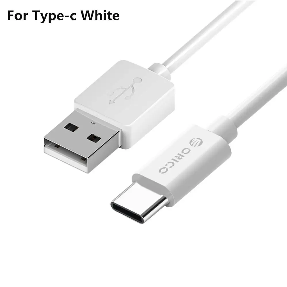 ORICO USB кабель для Iphone 8 7 6s plus X Ipad зарядный кабель USB с подсветкой синхронизировать мобильный телефон зарядное устройство Шнур адаптер данных 1 м - Цвет: For Type-c White