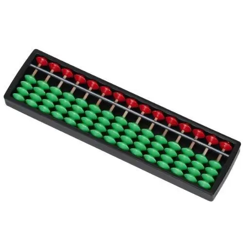 LeadingStar vert Portable en plastique Abacus calcul arithmétique outil 13 tiges avec perles colorées grand outil éducatif pour enfant